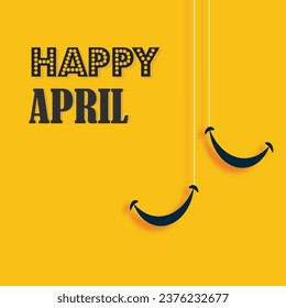 Happy April, beautiful vector illustration