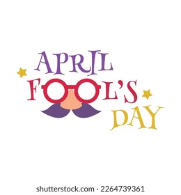 Happy April Fool s Day with a colorful hat illustration concept. Vector.