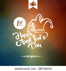 Happy April Fools' Day typographical background