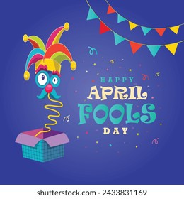 Happy April Fools Day. Typography Design Vector. For greeting cards, banners, flyers, etc.