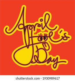Happy april fool's day vector
