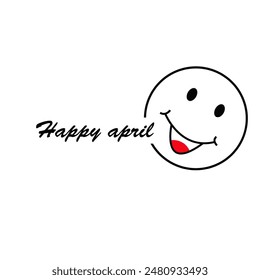 happy april mop vector template design illustration