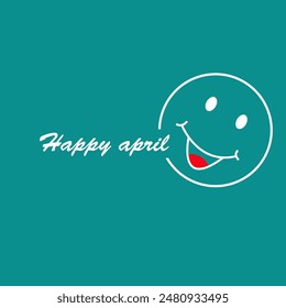 happy april mop vector template design illustration