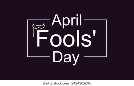 Happy Aprils' Fool Day Text Design And Colorful Background