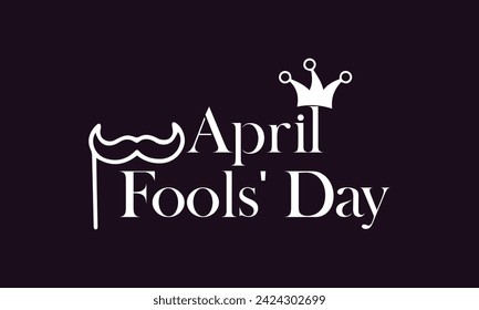 Happy Aprils' Fool Day Text Design And Colorful Background