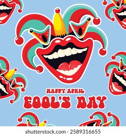 Happy Aprils Fools Day flat vector illustration