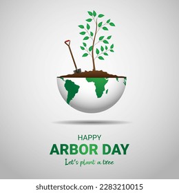 Happy Arbor Day background vector illustration