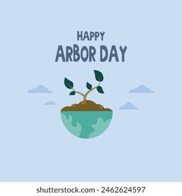 Happy arbor day save earth and nature 