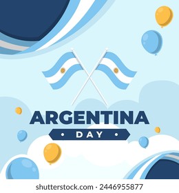 Happy Argentina Day Illustration vector background. Vector eps 10