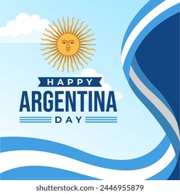 Happy Argentina Day Illustration vector background. Vector eps 10