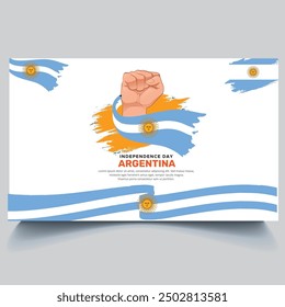 Happy Argentina Independence Day Banner vector.