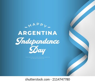 Happy Argentina Independence Day July 9th Celebration Vector Design Illustration. Template for Poster, Banner, Advertising, Greeting Card or Print Design Element