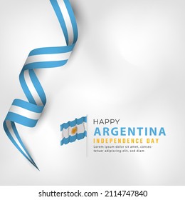 Happy Argentina Independence Day July 9th Celebration Vector Design Illustration. Template for Poster, Banner, Advertising, Greeting Card or Print Design Element