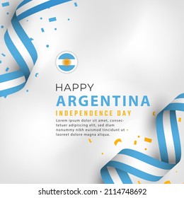 Happy Argentina Independence Day July 9th Celebration Vector Design Illustration. Template for Poster, Banner, Advertising, Greeting Card or Print Design Element