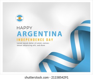 Happy Argentina Independence Day July 9th Celebration Vector Design Illustration. Template for Poster, Banner, Advertising, Greeting Card or Print Design Element