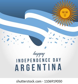 Happy Argentina Independent Day Vector Template Design Illustration