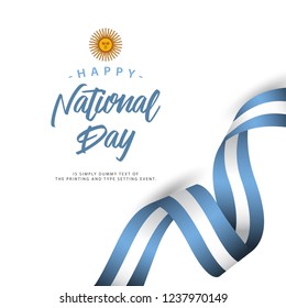 Happy Argentina National Day Vector Template Design Illustration