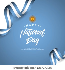 Happy Argentina National Day Vector Template Design Illustration