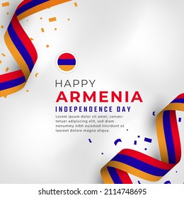 Happy Armenia Independence Day September 21th Celebration Vector Design Illustration. Template for Poster, Banner, Advertising, Greeting Card or Print Design Element