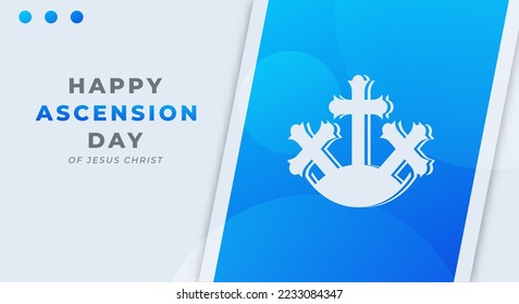 Happy Ascension Day of Jesus Christ Celebration Vector Design Illustration. Template for Background, Poster, Banner, Advertising, Greeting Card or Print Design Element