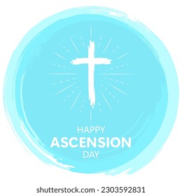 Happy Ascension Day of Jesus Christ Vector illustration.