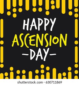 Happy Ascension Day Logo Vector Template