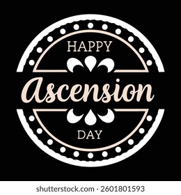 Happy ascension day typography vector art