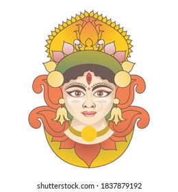 happy ashtami vector illustration,  ashtami celebration