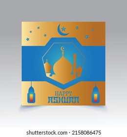 Happy Ashura Vector Template Design. 