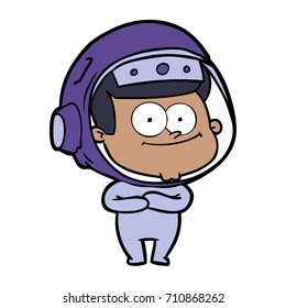 happy astronaut cartoon