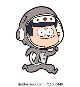 happy astronaut cartoon