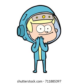 happy astronaut cartoon