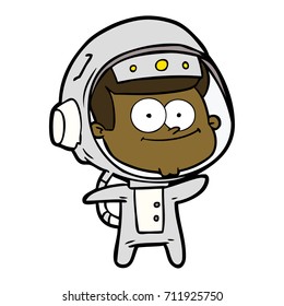 happy astronaut cartoon