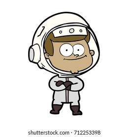 happy astronaut cartoon