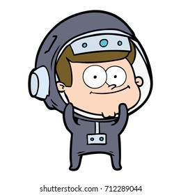 happy astronaut cartoon