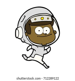 happy astronaut cartoon