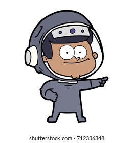 happy astronaut cartoon