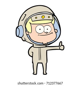 happy astronaut cartoon