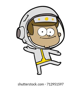 happy astronaut cartoon