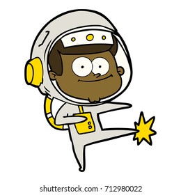 happy astronaut cartoon