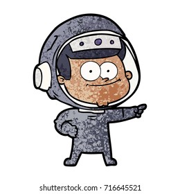 happy astronaut cartoon