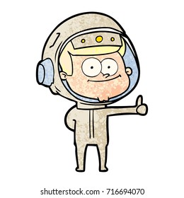 happy astronaut cartoon