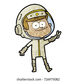 happy astronaut cartoon