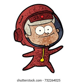 happy astronaut cartoon