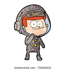 happy astronaut cartoon