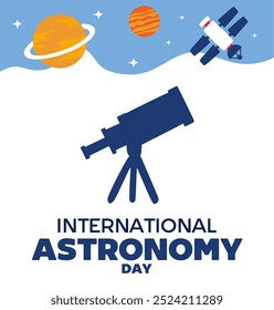 happy astronomy day with outer space ornament