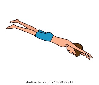 happy athletic boy practicing nailed