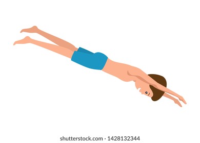happy athletic boy practicing nailed