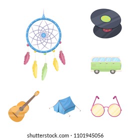 Happy and attribute cartoon icons in set collection for design. Happy and accessories vector symbol stock web illustration.