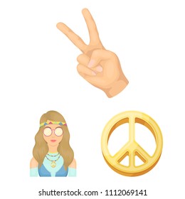 Happy and attribute cartoon icons in set collection for design. Happy and accessories vector symbol stock web illustration.